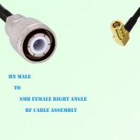 HN Male to SMB Female Right Angle RF Cable Assembly