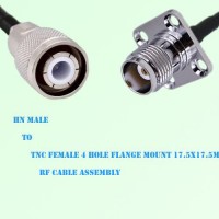 HN Male to TNC Female 4 Hole 17.5x17.5mm RF Cable Assembly