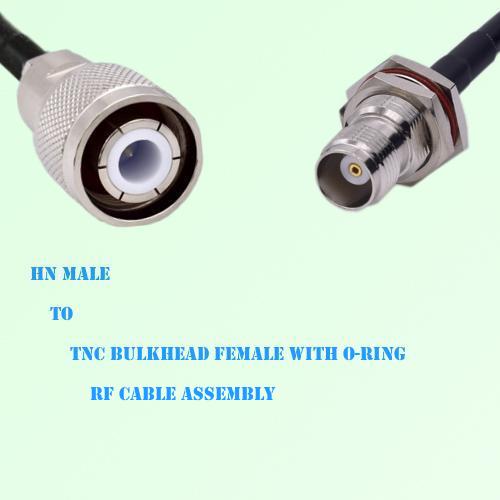 HN Male to TNC Bulkhead Female with O-Ring RF Cable Assembly