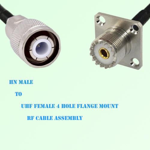 HN Male to UHF Female 4 Hole Flange Mount RF Cable Assembly HN Male to UHF Female 4 Hole Flange Mount RF Cable Assembly