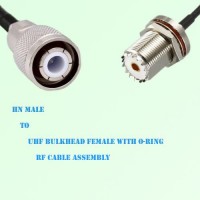 HN Male to UHF Bulkhead Female with O-Ring RF Cable Assembly