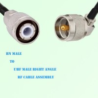 HN Male to UHF Male Right Angle RF Cable Assembly