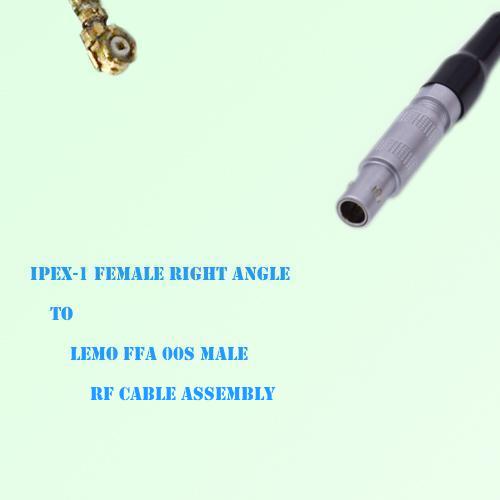 IPEX-1 Female Right Angle to LEMO FFA 00S Male RF Cable Assembly