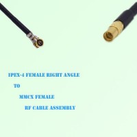 IPEX-4 Female Right Angle to MMCX Female RF Cable Assembly IPEX-4 Female Right Angle to MMCX Female RF Cable Assembly