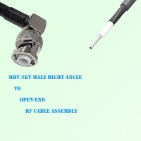 MHV 3kV Male Right Angle to Open-end RF Cable Assembly