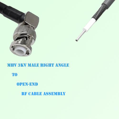 MHV 3kV Male Right Angle to Open-end RF Cable Assembly MHV 3kV Male Right Angle to Open-end RF Cable Assembly