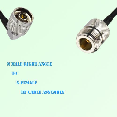 N Female to N Male Right Angle RF Cable Assembly N Female to N Male Right Angle RF Cable Assembly