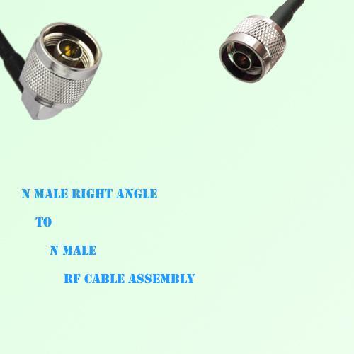 N Male to N Male Right Angle RF Cable Assembly