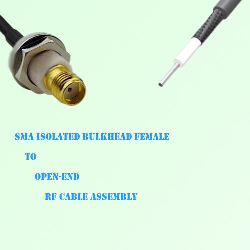 SMA Isolated Bulkhead Female to Open-end RF Cable Assembly