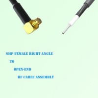 SMP Female Right Angle to Open-end RF Cable Assembly