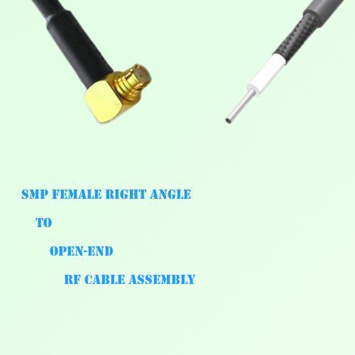SMP Female Right Angle to Open-end RF Cable Assembly