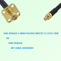 SMA Female 4 Hole 12.7x12.7mm to SMP Female RF Cable Assembly
