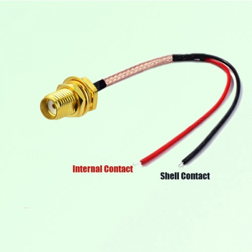 SMA Bulkhead Female to Tinned Wires RF Cable Assembly