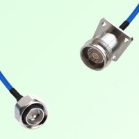 Semi-Flexible Jumper 4.3/10 Female 4 Hole Flange Mount to 4.3/10 DIN Male Semi-Flexible Jumper 4.3/10 Female 4 Hole Flange Mount to 4.3/10 DIN Male