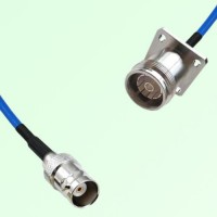 Semi-Flexible Jumper 4.3/10 Female 4 Hole Flange Mount to BNC Female Semi-Flexible Jumper 4.3/10 Female 4 Hole Flange Mount to BNC Female