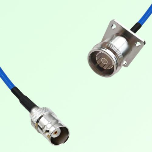 Semi-Flexible Jumper 4.3/10 Female 4 Hole Flange Mount to BNC Female Semi-Flexible Jumper 4.3/10 Female 4 Hole Flange Mount to BNC Female