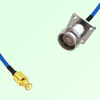Semi-Flexible Jumper 4.3/10 Female 4 Hole Flange Mount to MCX Male Semi-Flexible Jumper 4.3/10 Female 4 Hole Flange Mount to MCX Male