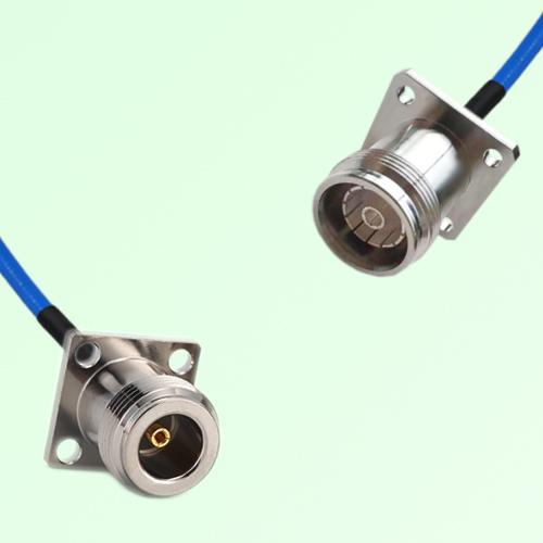 Semi-Flexible Jumper 4.3/10 Female 4 Hole to N Female 4 Hole 17.5x17.5mm Semi-Flexible Jumper 4.3/10 Female 4 Hole to N Female 4 Hole 17.5x17.5mm