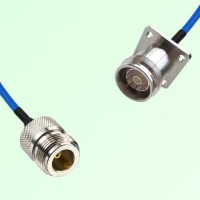 Semi-Flexible Jumper 4.3/10 Female 4 Hole Flange Mount to N Female Semi-Flexible Jumper 4.3/10 Female 4 Hole Flange Mount to N Female