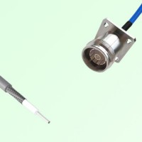 Semi-Flexible Jumper Open-end to 4.3/10 Female 4 Hole Flange Mount Semi-Flexible Jumper Open-end to 4.3/10 Female 4 Hole Flange Mount