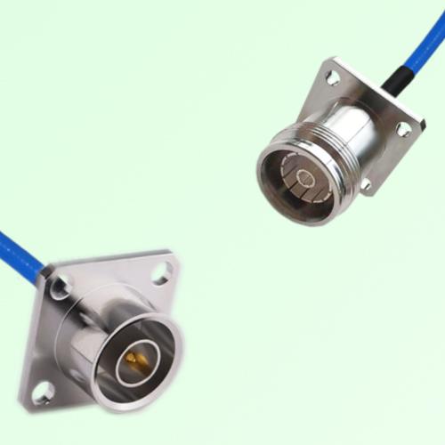 Semi-Flexible Jumper 4.3/10 Female 4 Hole to QN Male 4 Hole 25x25mm