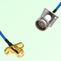 Semi-Flexible Jumper 4.3/10 Female 4 Hole to SMA Female 2 Hole Semi-Flexible Jumper 4.3/10 Female 4 Hole to SMA Female 2 Hole