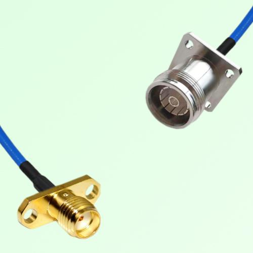 Semi-Flexible Jumper 4.3/10 Female 4 Hole to SMA Female 2 Hole