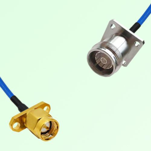 Semi-Flexible Jumper 4.3/10 Female 4 Hole to SMA Male 2 Hole Semi-Flexible Jumper 4.3/10 Female 4 Hole to SMA Male 2 Hole