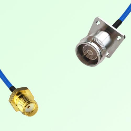 Semi-Flexible Jumper 4.3/10 Female 4 Hole Flange Mount to SMA Female Semi-Flexible Jumper 4.3/10 Female 4 Hole Flange Mount to SMA Female