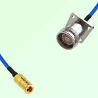 Semi-Flexible Jumper 4.3/10 Female 4 Hole Flange Mount to SMB Female Semi-Flexible Jumper 4.3/10 Female 4 Hole Flange Mount to SMB Female
