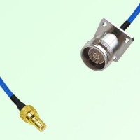 Semi-Flexible Jumper 4.3/10 Female 4 Hole Flange Mount to SMB Male Semi-Flexible Jumper 4.3/10 Female 4 Hole Flange Mount to SMB Male