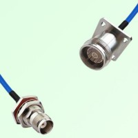 Semi-Flexible Jumper 4.3/10 Female 4 Hole to TNC Bulkhead Female with O-Ring Semi-Flexible Jumper 4.3/10 Female 4 Hole to TNC Bulkhead Female with O-Ring