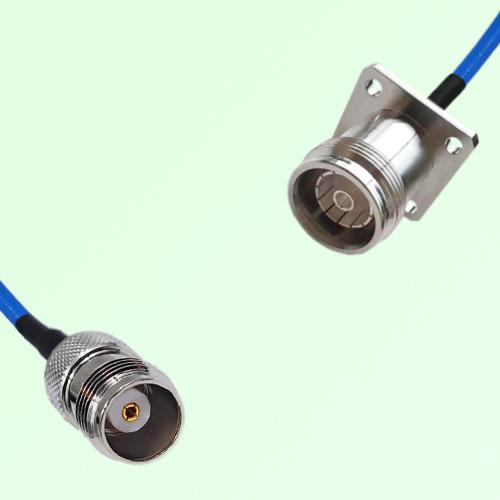 Semi-Flexible Jumper 4.3/10 Female 4 Hole Flange Mount to TNC Female Semi-Flexible Jumper 4.3/10 Female 4 Hole Flange Mount to TNC Female