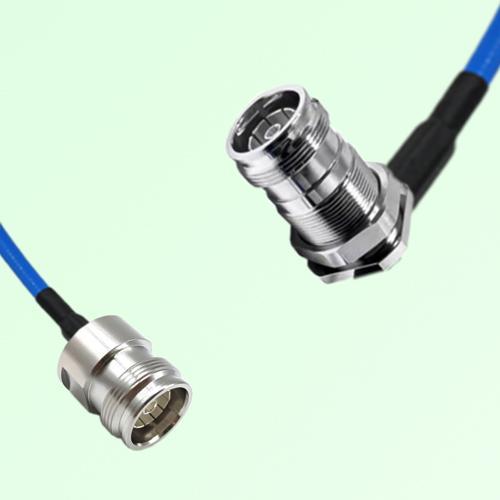 Semi-Flexible Jumper 4.3/10 DIN Bulkhead Female Right Angle to 4.3/10 DIN Female Semi-Flexible Jumper 4.3/10 DIN Bulkhead Female Right Angle to 4.3/10 DIN Female