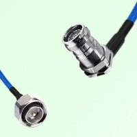 Semi-Flexible Jumper 4.3/10 DIN Bulkhead Female Right Angle to 4.3/10 DIN Male Semi-Flexible Jumper 4.3/10 DIN Bulkhead Female Right Angle to 4.3/10 DIN Male