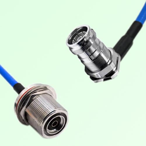 Semi-Flexible 4.3/10 DIN Bulkhead Female Right Angle - 7/16 DIN Bulkhead Female Semi-Flexible 4.3/10 DIN Bulkhead Female Right Angle - 7/16 DIN Bulkhead Female