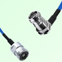 Semi-Flexible Jumper 4.3/10 DIN Bulkhead Female Right Angle to 7/16 DIN Female Semi-Flexible Jumper 4.3/10 DIN Bulkhead Female Right Angle to 7/16 DIN Female