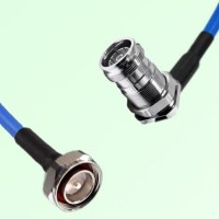 Semi-Flexible Jumper 4.3/10 DIN Bulkhead Female Right Angle to 7/16 DIN Male Semi-Flexible Jumper 4.3/10 DIN Bulkhead Female Right Angle to 7/16 DIN Male