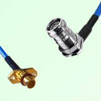 Semi-Flexible Jumper 4.3/10 DIN Bulkhead Female Right Angle to BMA Male 2 Hole Semi-Flexible Jumper 4.3/10 DIN Bulkhead Female Right Angle to BMA Male 2 Hole