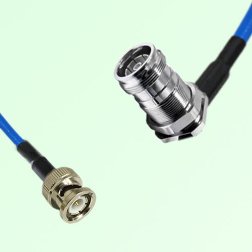 Semi-Flexible Jumper 4.3/10 DIN Bulkhead Female Right Angle to BNC Male