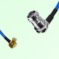 Semi-Flexible 4.3/10 DIN Bulkhead Female Right Angle to MCX Male Right Angle Semi-Flexible 4.3/10 DIN Bulkhead Female Right Angle to MCX Male Right Angle