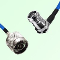 Semi-Flexible Jumper 4.3/10 DIN Bulkhead Female Right Angle to N Male Semi-Flexible Jumper 4.3/10 DIN Bulkhead Female Right Angle to N Male