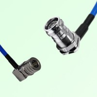 Semi-Flexible 4.3/10 DIN Bulkhead Female Right Angle to QMA Male Right Angle Semi-Flexible 4.3/10 DIN Bulkhead Female Right Angle to QMA Male Right Angle
