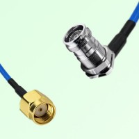 Semi-Flexible Jumper 4.3/10 DIN Bulkhead Female Right Angle to RP SMA Male