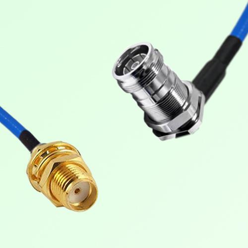 Semi-Flexible 4.3/10 DIN Bulkhead Female Right Angle to SMA Bulkhead Female Semi-Flexible 4.3/10 DIN Bulkhead Female Right Angle to SMA Bulkhead Female