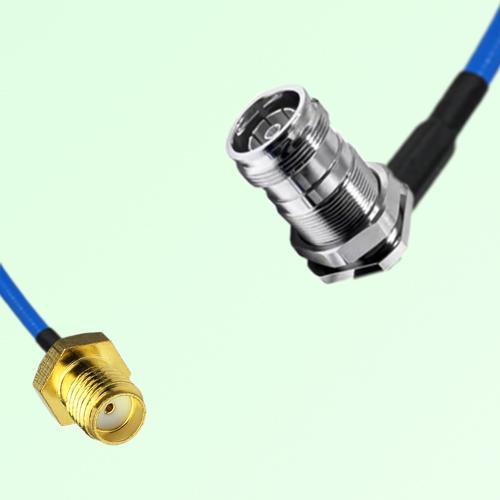 Semi-Flexible Jumper 4.3/10 DIN Bulkhead Female Right Angle to SMA Female Semi-Flexible Jumper 4.3/10 DIN Bulkhead Female Right Angle to SMA Female