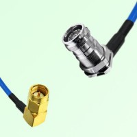 Semi-Flexible 4.3/10 DIN Bulkhead Female Right Angle to SMA Male Right Angle Semi-Flexible 4.3/10 DIN Bulkhead Female Right Angle to SMA Male Right Angle