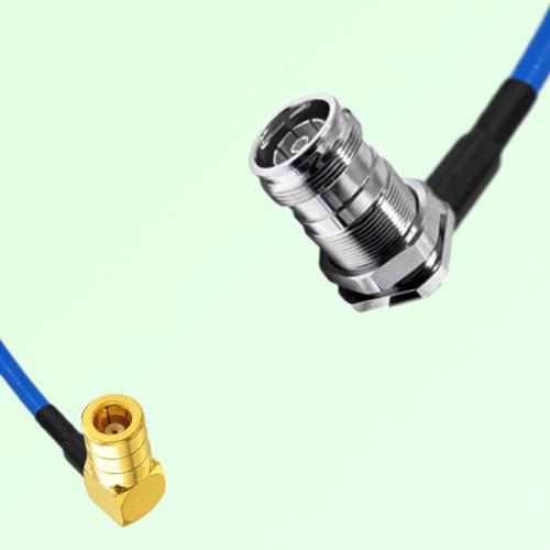 Semi-Flexible 4.3/10 DIN Bulkhead Female Right Angle to SMB Female Right Angle