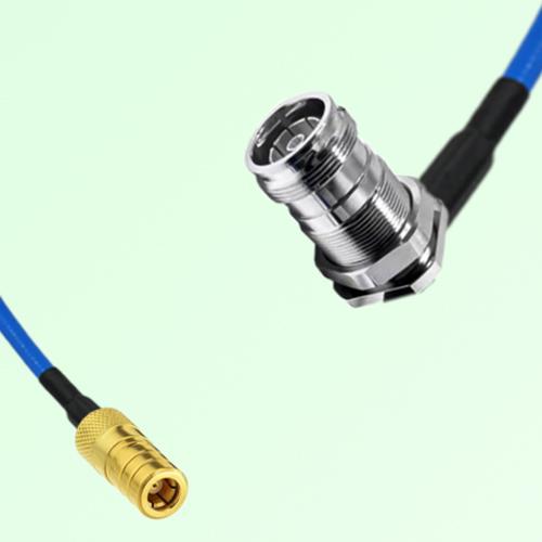 Semi-Flexible Jumper 4.3/10 DIN Bulkhead Female Right Angle to SMB Female