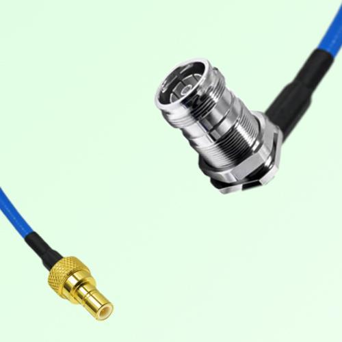 Semi-Flexible Jumper 4.3/10 DIN Bulkhead Female Right Angle to SMB Male